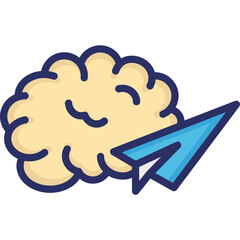 Brain, brainstorming Vector Icon

