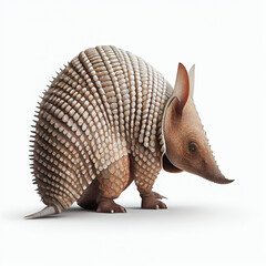 Obraz premium Armadillo full body image with white background ultra realistic
