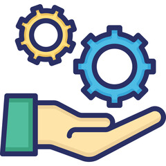 Business opportunity, cog Vector Icon

