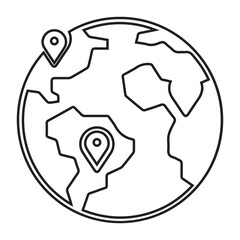 Global, globe, location icon