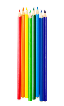 Color pencils isolated on transparent background. Png format