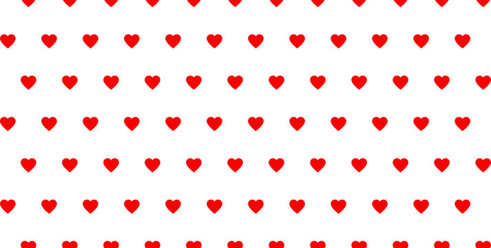 Red love heart seamless pattern illustration on transparent background. Cute red hearts background print. Valentine's day holiday backdrop texture. Valentines day background. PNG image	
