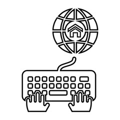 Internet, keyboard icon