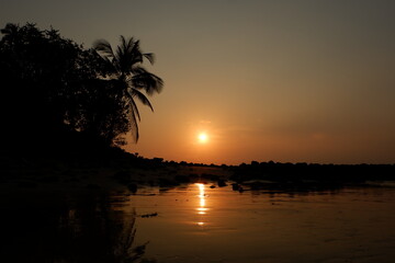 sunset on the beach 