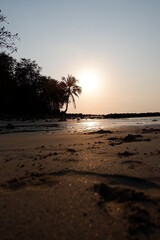 sunset on the beach