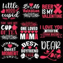 Valentine's day t shirt design Bundle