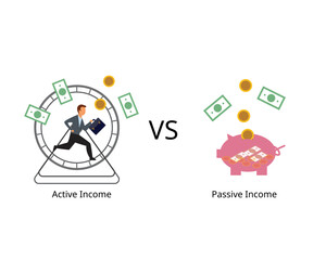 passive income compare with active income earned through effort or output