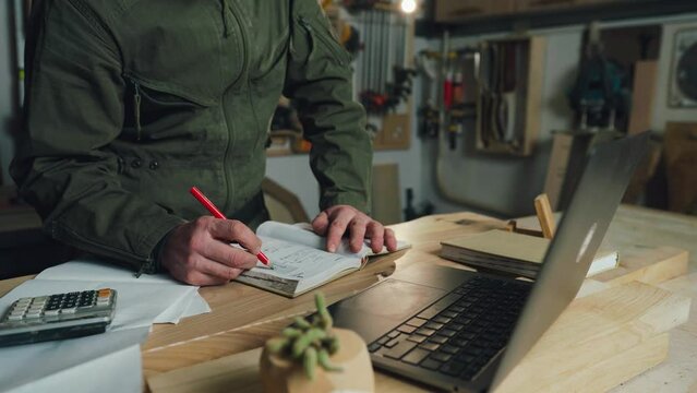Carpenter in a carpentry shop is developing a project for a wood product. 