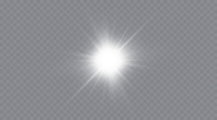 Star glow light effect. Bright particles, light shine. Stars.
