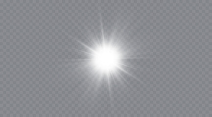 Star glow light effect. Bright particles, light shine. Stars.