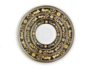 porcelain plate with ornamental pattern