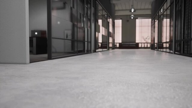 Interior of modern empty office building