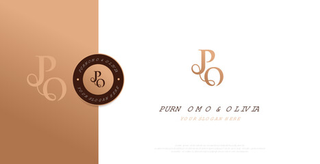 Initial PO Logo Design Vector 