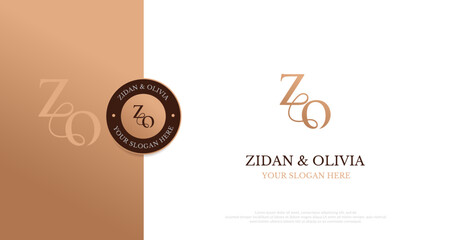 Initial ZO Logo Design Vector 