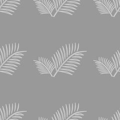 gray white leaf seamless fabric ceramic paper pattern