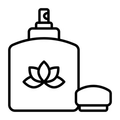 Tonic, Serum and Ampoule  Container Spray concept, Hair Regrowth shampoo vector line icon design, beauty and personal care symbol, cosmetic dermatology sign, body aesthetics stock illustration 