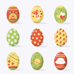 Easter egg and bunny illustration design