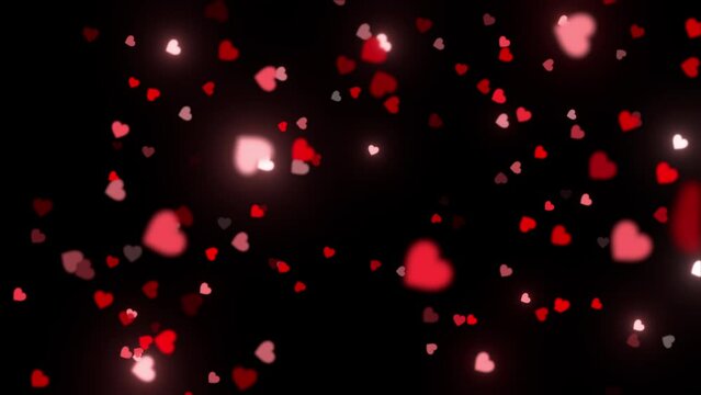 flying valentines hearts pattern animation backgrounds