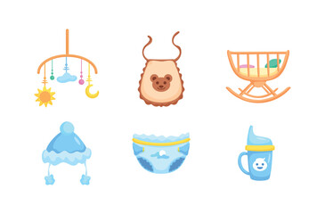 Baby stuff in cartoon character,newborn element