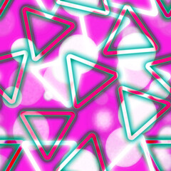 Abstract Triangles Hologram Shades Striking Contrast Seamless Pattern Trendy Fashion Colors Perfect for Allover Fabric Print Swimwear Scarf Textile Industry