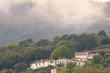 The beautiful landscape of the Douro Valley in Portugal and its unique architecture
