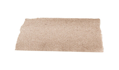 Brown ripped piece of paper isolated on transparent background PNG file