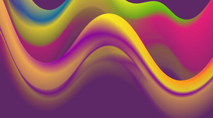 Abstract colorful smooth liquid waves futuristic background