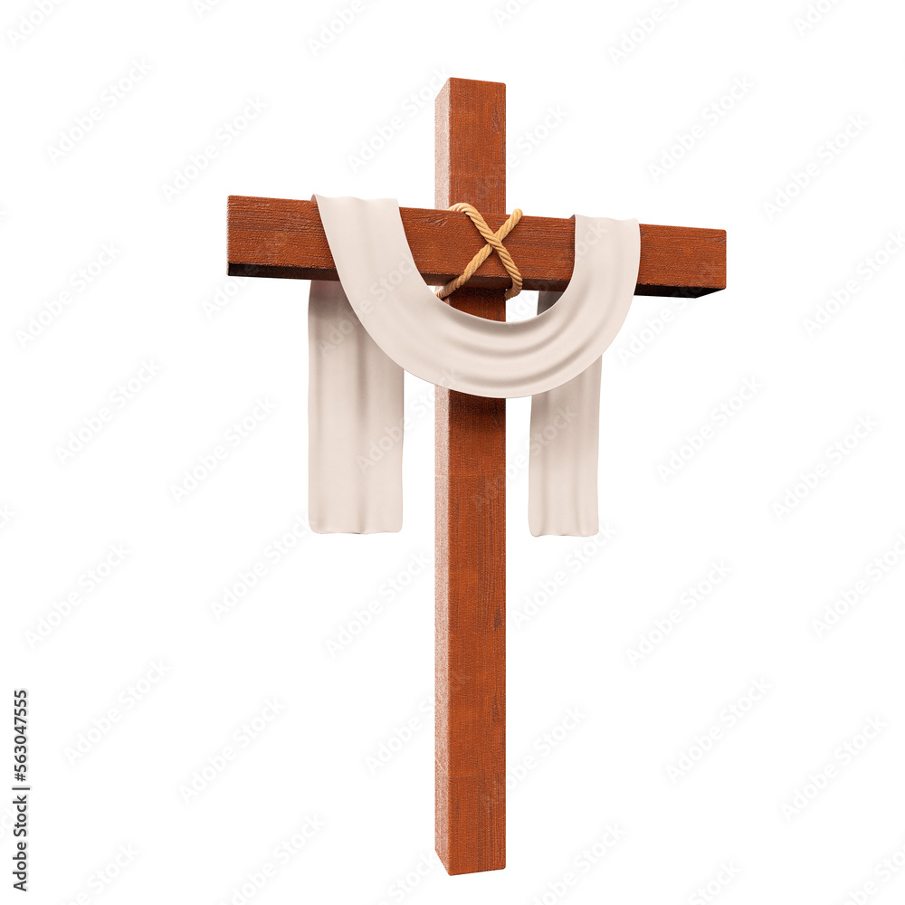 Wall mural cross of jesus in realistic 3d render