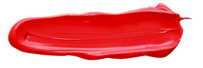 Smudged red lipstick