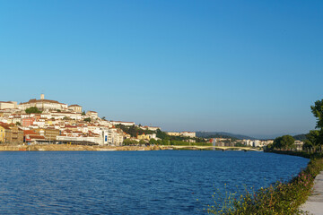 Fototapeta na wymiar View of Coimbra from the Mondego River, Portugal