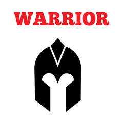 helmet of the spartan warrior symbol, emblem. Spartan helmet logo, vector illustration of spartan shield and helmet, spartan greek gladiator helmets armor. vector icon