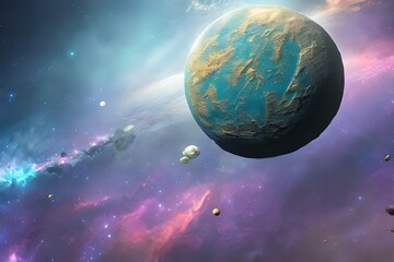 Obraz na płótnie Canvas Space, stars, planets and nebula