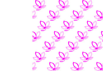 Lily pink flower pattern