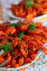 Crayfish on a plate