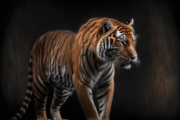 a beautiful tiger in its habitat