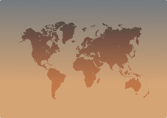 Fototapeta na wymiar global orange world map vector pattern
