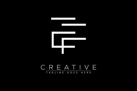 letter EF, FE, F, E, Abstract initial monogram letter alphabet logo design