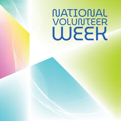 National Volunteer Week. Design suitable for greeting card poster and banner