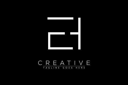 letter EH, HE, H, E, Abstract initial monogram letter alphabet logo design