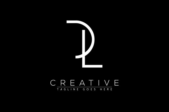 letter DL, LD, D, L, Abstract initial monogram letter alphabet logo design