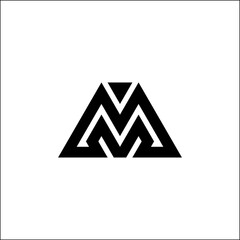 initials m Logo design isolated vector illustration