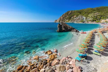 Foto op Plexiglas Liguria Monterosso al Mare beach in Cinque Terre, Italy
