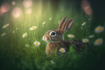 Easter Hare. Generative AI.