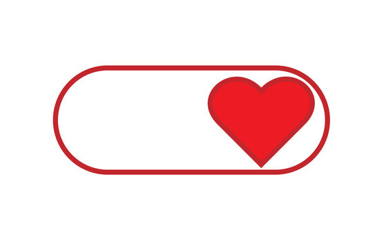 
Button image, with a heart inside, where the love function is enabled. for Valentine's Day