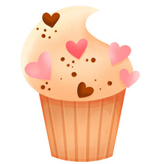 Watercolor Cupcake PNG Clipart,Dessert Clipart