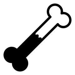 medical injury. bone fracture icon