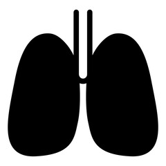 lungs anatomy. pulmonary icon illustration