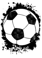 Fototapeta premium grunge soccer ball illustration