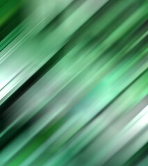 Abstract gradient green white parallel stripes glossy light trails blurry diagonal lines pattern background