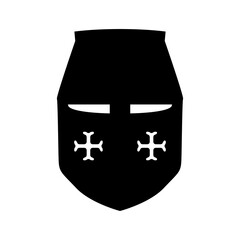 helmet of the spartan warrior symbol, emblem. Spartan helmet logo, vector illustration of spartan shield and helmet, spartan greek gladiator helmets armor. vector icon